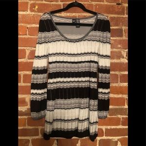 Black, White and Silver Mini Dress